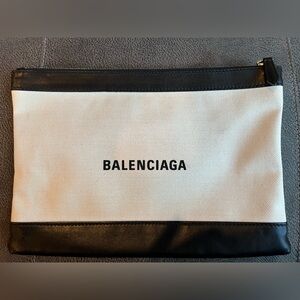 Authentic Balenciaga Monochrome Pouch - EUC